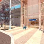 The garage entrance to the proposed design of the new Kent/Des Moines light rail station. COURTESY GRAPHIC, Sound Transit