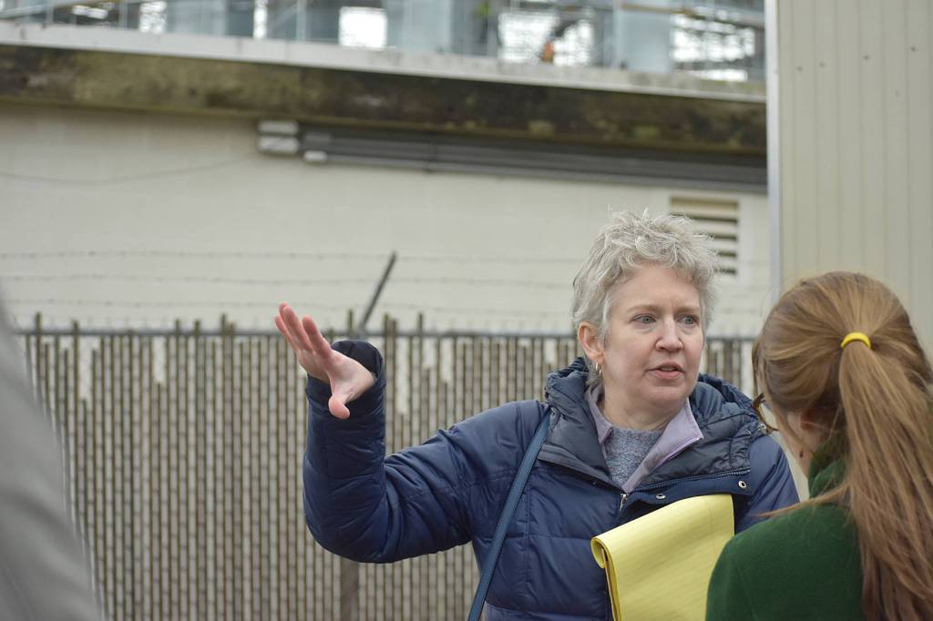 Photo by Haley Ausbun. Executive Services Deputy Communication Manager Barbara Ramey at the first county site that will hold those under quarantine for COVID-19, coronavirus.