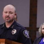 Kent Police Chief Rafael Padilla talks to reporters about the plight of the countys quarantine/isolation facility. MARK KLAAS, Kent Reporter