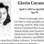 Obituary: Gloria Cavanaugh