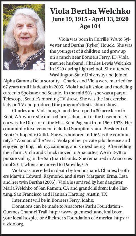 Viola Bertha Welchko