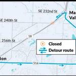 Portion of eastbound SR 18 near Maple Valley to close for paving May 30-31