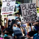 Protesters turn out for Black Lives Matter march in Kent June 11. STEVE HUNTER, Kent Reporter