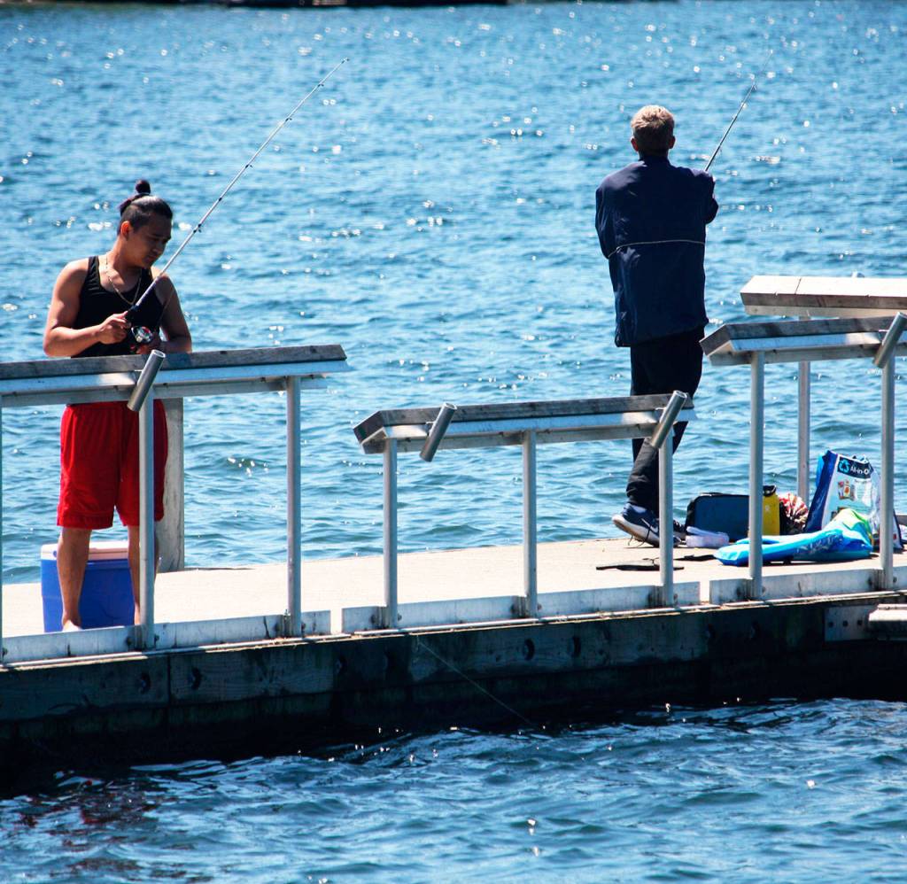 Time for some fishing on Monday at Lake Meridian. STEVE HUNTER, Kent Reporter