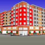 A rendering of the Madison Plaza Apartments under construction in Kent, 102 Madison Ave. N., between West Smith Street and West Meeker Street. COURTESY GRAPHIC, City of Kent