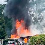 Fire damages a residential unit Saturday, Aug. 29 near the 15200 block of Southeast 272nd Street in Kent. COURTESY PHOTO, Puget Sound Fire