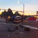 A SUV collided with a semi at about 6 a.m. Wednesday, Sept. 2 at the intersection of 68th Avenue South and South 228th Street. COURTESY PHOTO, Puget Sound Fire