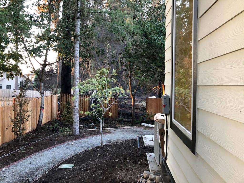 Crews battled a large brush fire Tuesday afternoon, Sept. 8, near the former Covington Elementary School in the 17000 block of Southeast Wax Road in Covington. COURTESY PHOTO, Puget Sound Fire