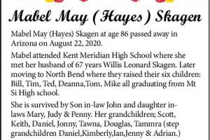 Mabel May (Hayes) Skagen | Obituary