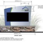 A look at the dimensions of the new message boards the city of Kent will install along Willis Street. COURTESY IMAGE, City of Kent