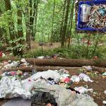 A photo insert of the needles found in Mill Creek Canyon along with trash on the ground left by homeless encampments. COURTESY PHOTO, City of Kent
