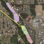 A graphic shows how the city of Kent divided areas of Mill Creek Canyon for clean up of trash left by homeless encampments. COURTESY GRAPHIC, City of Kent