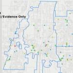 A map of the shooting incidents in Kent so far for 2020 shows they dont concentrate in any one area. COURTESY PHOTO/City of Kent.