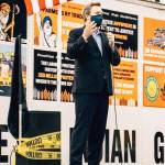 King County Councilmember Dave Upthegrove speaks at a rally Dec. 26 at the accesso ShoWare Center in Kent to support farmers in India. COURTESY PHOTO, Sikh Coalition