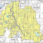 A map shows where Mill Creek goes through Kent, including near the popular James Street commuter route at Central Avenue North. COURTESY GRAPHIC, City of Kent
