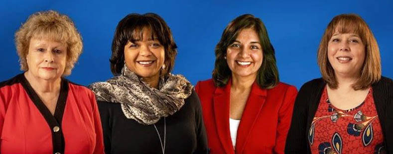 Kent School Board members Leslie Hamada, Denise Daniels, Maya Vengadasalam and Michele Bettinger. COURTESY PHOTO, Kent School District