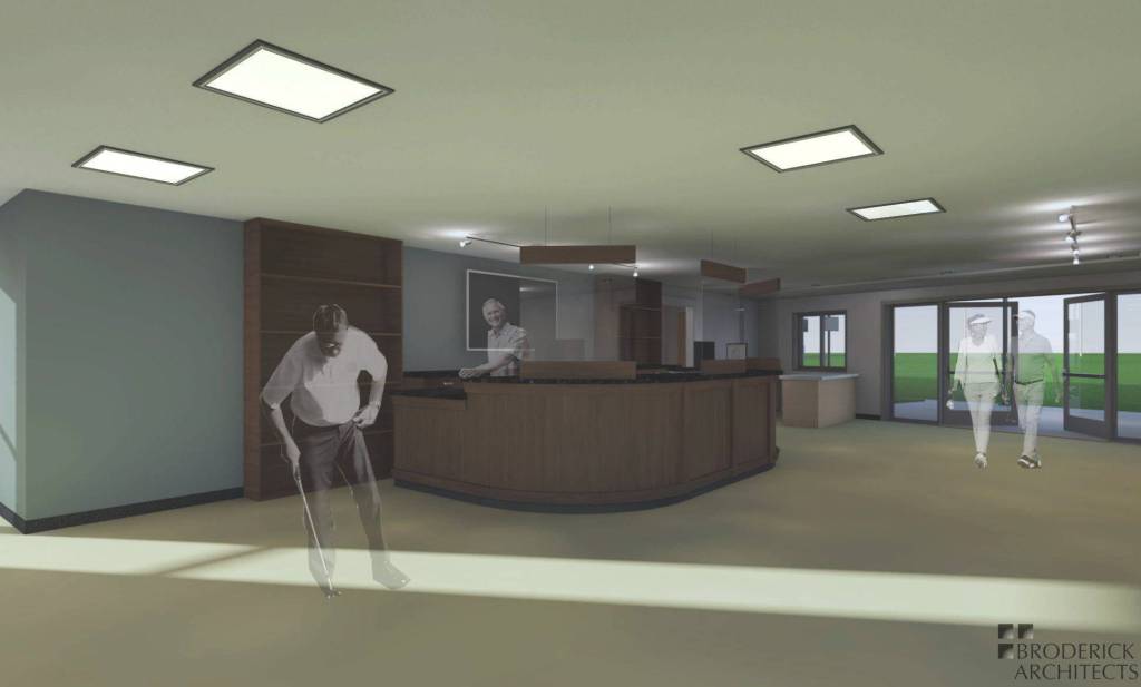 A rendering of the new lobby area at the Riverbend Golf Complex driving range. COURTESY GRAPHIC, City of Kent