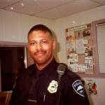 Lt. Michael Boutte pictured at the Westway Community Center in Federal Way waiting for the start of an Easter egg hunt in April 1998. Photo courtesy of FWPD Deputy Kyle Sumpter