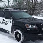 A Kent Police SUV near the Meeker Street Bridge. COURTESY PHOTO, City of Kent