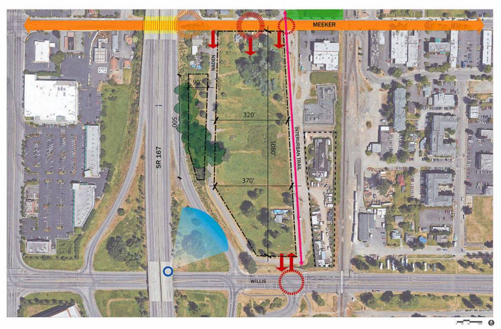 Kent city leaders would like to develop the Naden property into a light manufacturing campus. COURTESY GRAPHIC, City of Kent