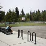 Benches and bike racks built for court-side spectators. CAMERON SHEPPARD, Sound Publishing