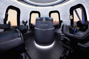The interior of the crew capsule on Blue Origins New Shepard. COURTESY PHOTO, Blue Origin