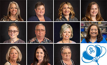 From left to right: Top row – Patricia Stallard. Lyndy Baron, Erica Wolfskill, Emily Collado; Middle row - Zhanna Cheban, Guy Byers, Judy Franklin, Bonita Webb; Bottom row - Laura Haffner, Alyssa Tabolsky, Arlene George. COURTESY PHOTO, Kent School District