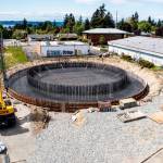 Construction continues this week on a new West Hill water tower in Kent. COURTESY PHOTO, City of Kent