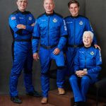 Blue Origins New Shepard crew from left to right: Mark Bezos, Jeff Bezos, Oliver Daemen and Wally Funk. COURTESY PHOTO, Blue Origin