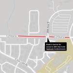 A map shows where South 272nd Street will be narrowed to one lane in each direction during utility work for light rail construction from about Aug. 6 to early September. COURTESY GRAPHIC, Sound Transit