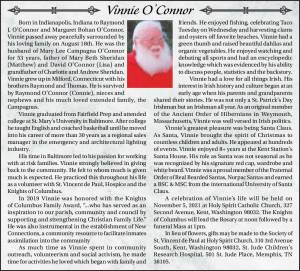 Vinnie O'Connor | Obituary