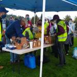 Community volunteers gather Oct. 16 in Kent to help clean up the Green River Trail. COURTESY PHOTO, Kent Rotary Club
