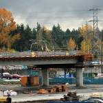 Crews work last week on the guideway for light rail at the end of the line in Federal Way. The Sound Transit Board will choose a site in Kent or Federal Way next month for its Operations and Maintenance Facility South. OLIVIA SULLIVAN / Sound Publishing