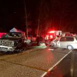 A pickup and van collided Thursday night, Jan. 13 in the 26100 block of Military Road South in Kent. COURTESY PHOTO, Puget Sound Fire
