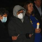A candlelight vigil drew supporters of Ukraine to a rally outside Kent City Hall. STEVE HUNTER, Kent Reporter