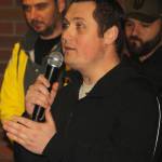 The Rev. Roman Melnik speaks during a rally for Ukraine in Kent. STEVE HUNTER, Kent Reporter