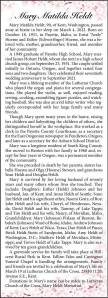 Mary Matilda Heldt | Obituary