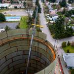 The inside of an $8.5 million water tower under construction on Kents West Hill. COURTESY PHOTO, City of Kent Public Works Department