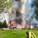 A Kent barns goes up in flames Thursday morning, April 28 in the 23600 block of 156th Avenue SE. COURTESY PHOTO, Puget Sound Fire