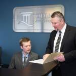 Rob Iddins (right), managing partner of Iddins Law Group. Charles Cotugno Photo.