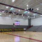 Girls volleyball played the first game inside the new Thomas Jefferson gym in fall 2021. Olivia Sullivan/the Mirror