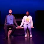 Ayden Bryant as Eddie, and Giftie Mbala as Vanessa in Kent-Meridian Highs Drama musical production of Unstable Connection. The show was written by Jay Thornton with music and lyrics by Rheanna Atendido. The production runs May 19-21. COURTESY PHOTO, Kent-Meridian Drama