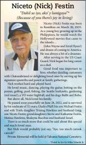 Niceto (Nick) Festin | Obituary