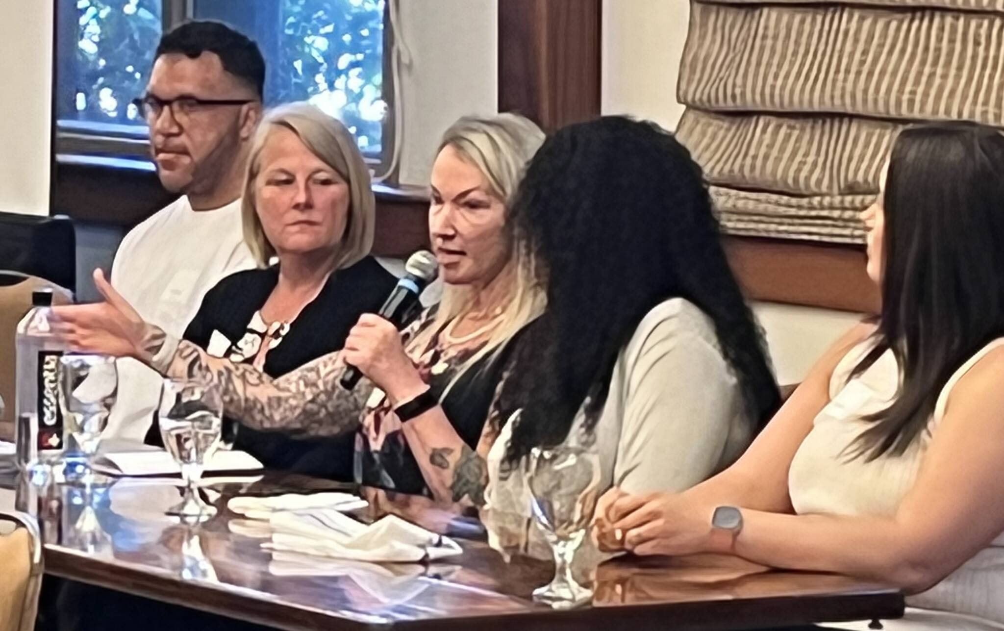 Christine Hendrickson shared her post-incarceration journey as part of a panel of speakers July 14 at the Kirkland Chamber Foundations 2022 Kirkland Diversity, Equity, & Inclusion Symposium. This years program focused on workforce re-entry for previously incarcerated people and the barriers they face. Photo by Andy Hobbs/Sound Publishing