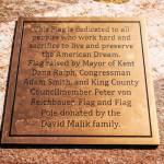 A plaque placed at the Fourth Avenue South and Willis Street roundabout. COURTESY PHOTO, City of Kent