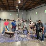 Volunteers at the Furniture Fix-it Fair. From left to right, Nataly Balacci, Xenia Dolovova, Hester Angus, Sarah Berkley, Sal Nauon, Dimitri Pierre-Louis. Photo courtesy of Xenia Dolovova.