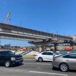 The Federal Way Link Extension tracks were installed overnight on July 27. Olivia Sullivan/the Mirror