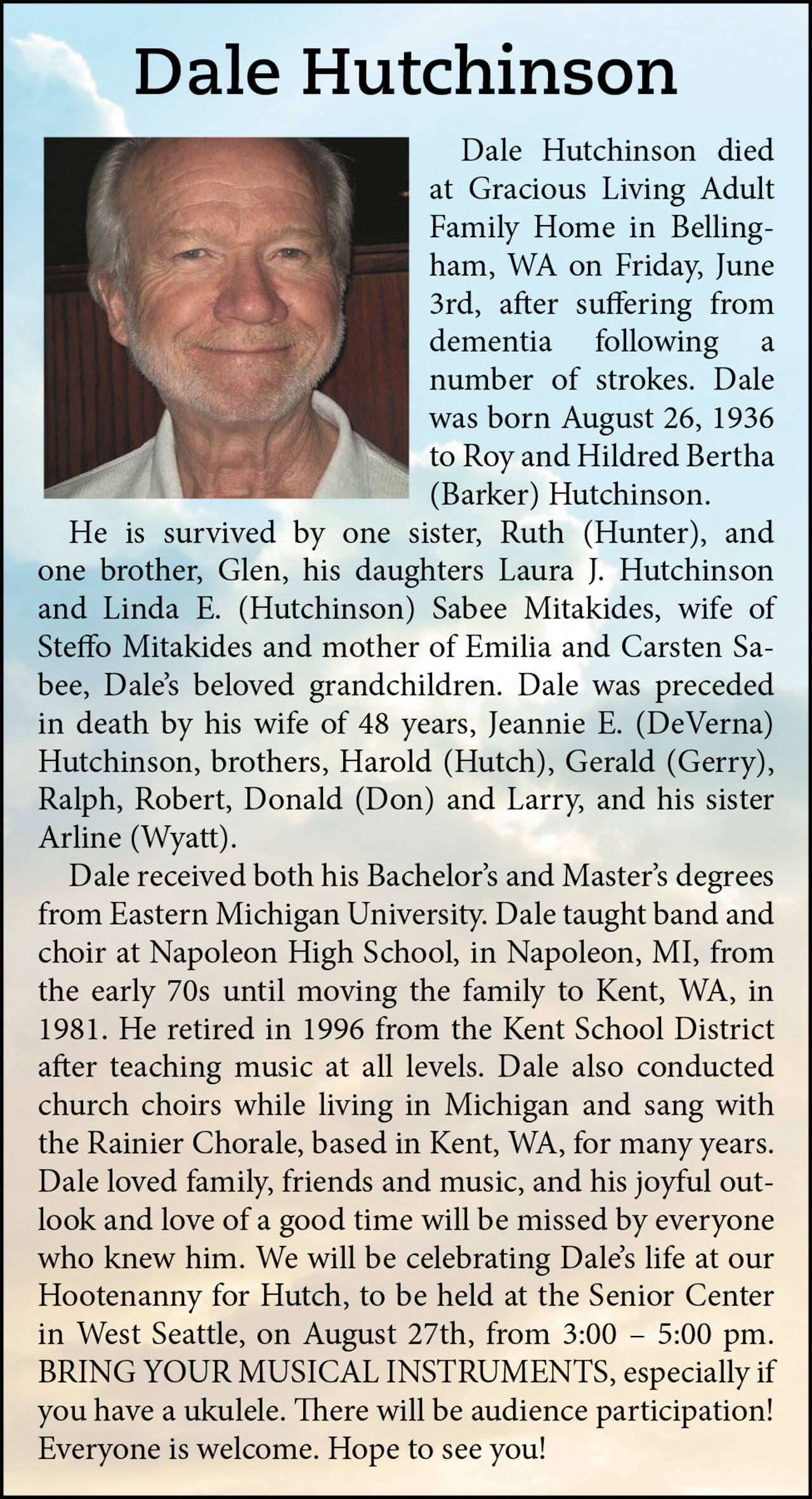 Dale Hutchinson | Obituary