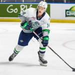 Seattle Thunderbirds defenseman Kevin Korchinski signed a three-year entry level contract with the Chicago Blackhawks. COURTESY PHOTO, Brian Liesse/Seattle Thunderbirds