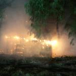 A shed burns Aug. 10 in the 400 block of Novak Lane in Kent. COURTESY PHOTO, Puget Sound Fire